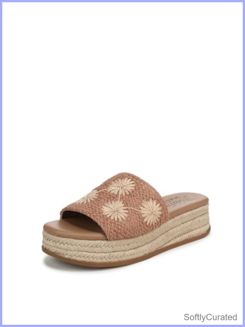 Platform Espadrille Sandals Woven Raffia Open Toe Slip On